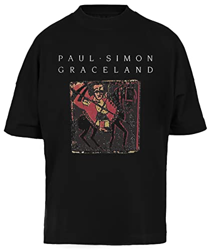 T-Shirt Paul Simon Graceland Coupe Ample Baggy Style Vintage Noir