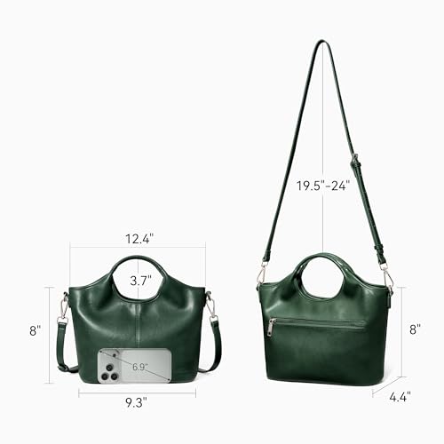 Image of BOSTANTEN Vegan Leather Purses for Women Soft Crossbody Zip Satchel Handbag