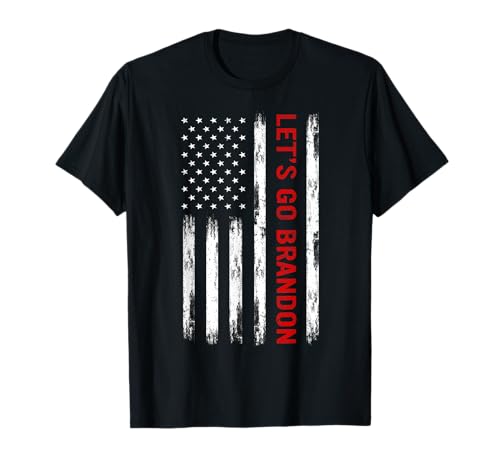 Let's Go Brandon American Flag Funny Trendy Meme Sarcastic T-Shirt