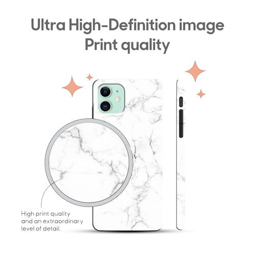 Image of COLORflow Back Cover Compatible with iPhone 11 | Beautiful White Marble | Designer Printed Hard CASE Bumper Back Cover Compatible with iPhone 11