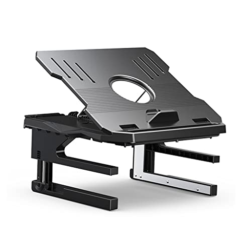 Soporte for computadora portátil escritorio base suspendida elevada negra 2