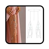 Cosydays Silver Leg Chain Turquoise Layered Thigh Chains Sequin Beach Waist Chains for Women