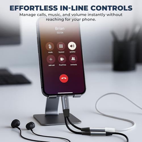 Image of Amkette Adapt Type-C to 3.5mm Audio Adapter with PD Standard Charging | Hi-Res DAC | Simultaneous Music & Charging | Aluminium Alloy Body, Braided Cable | Compatible with PD-Supported Type-C Devices