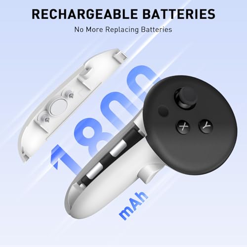 PRISMXR Charging Dock Compatible with Meta Quest 3 Accessories, 27W Fast Charge Station for Quest3 and Controllers with 2 Rechargeable Batteries (Carina D1) - Image 5