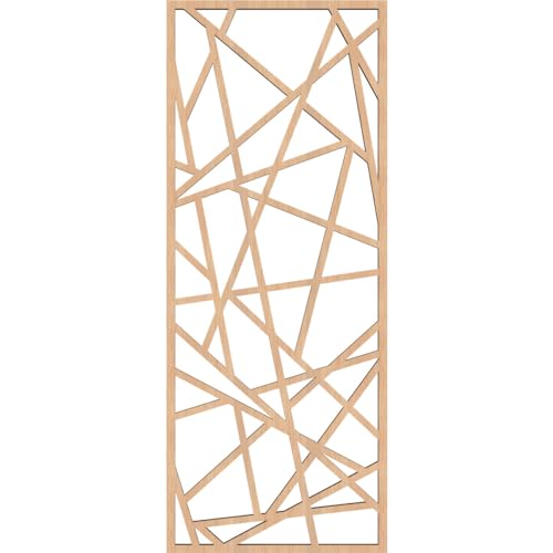 Image of Conway Decorative Pierced Fretwork Wood Wall Panels, 9 3 /8 inchW x 24 3 /8 inchH x 3 /8 inchT, Hickory