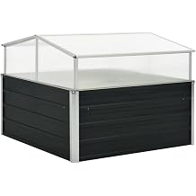 Greenhouse Planter,Garden Bed,Galvanized Raised Garden Bed,Planter Raised beds,Galvanized Planter,Anthracite 39.4"x39.4"x30.3" Galvanized Steel