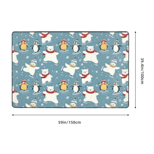 Tapis d'intérieur lavable anti-glisse contre les taches du salon