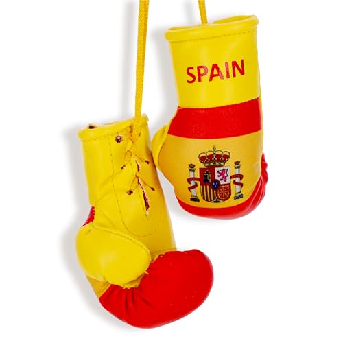 ProSx - Mini-Boxhandschuhe für den Innenspiegel I Vielfalt verschiedener Flaggendesigns (Spain)