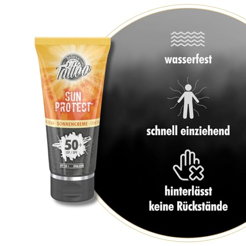 Believa Tattoo Sonnencreme - Der ultimative Sonnenschutz für Dein Tattoo - Lichtschutzfaktor 50+ (UVB +50/UVA +95) - 100ml