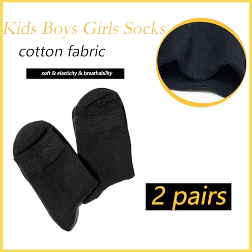 Boys Crew Dress Socks Cotton Seamless Toddler Socks for Kids Boys Girls Uniform School 2 Pack Sock3