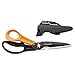 Fiskars 01005692 Cuts+More, 9 in. Length, 3-1/2 in. Cut, Black/Orange