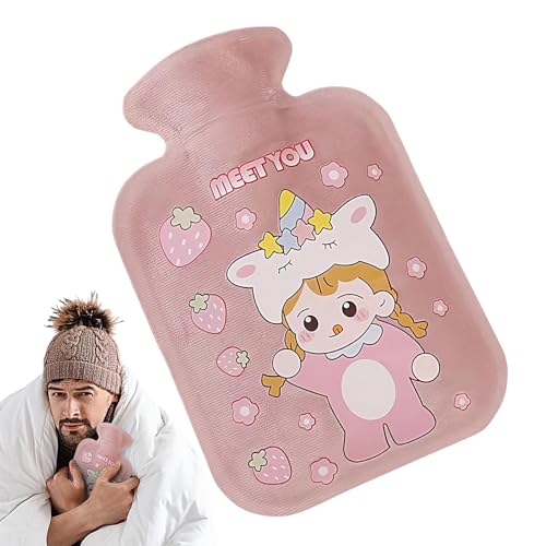 Tewzafiya Bolsa de agua caliente de invierno, bolsa de agua caliente | Bolsa de agua caliente de invierno de felpa, calentador suave con almohadilla térmica de gran capacidad para manos y cintura