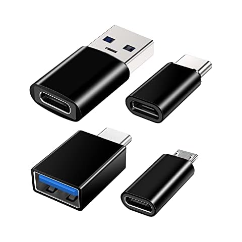 Adaptador USB C , Adaptador USB C Hembra a USB 3.1 Macho, Adaptador Micro USB a Tipo C para Sincronización de Datos Compatible con iPhone, PC, Samsung, iPad, Laptop, MacBook Cover