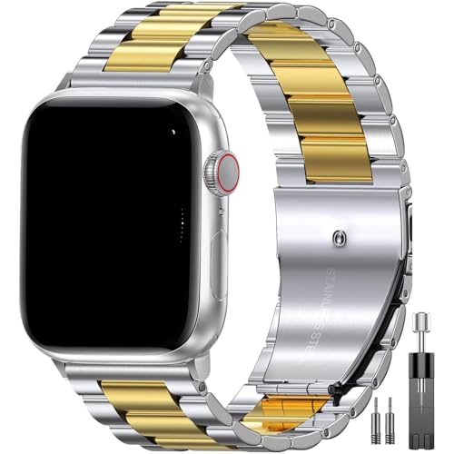 Image of EPULY Metal Band Compatible with Apple Watch Bands for Men 49mm 46mm 45mm 44mm 42mm 41mm 40mm 38mm, Business Stainless Steel Strap for iWatch Bands Series 11 10 9 8 7 6 5 4 3 2 1, SE3 2 1, Ultra3 2 1