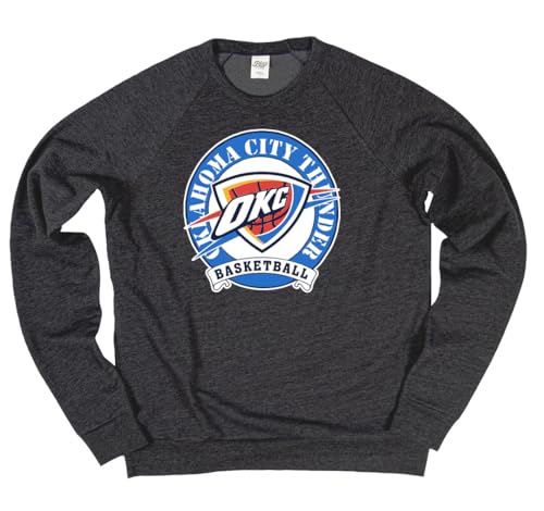 Oklahoma City Thunder NBA Officially Licensed Tri-Blend Crewneck Sweatshirt Black, Medium