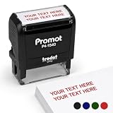Promot Self Inking 2 Line Custom Stamp - Personalized Name Stamp (Small)