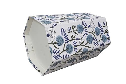 Image of Generic 3.3 Gallon Cotton Hand Block Printed Paper Waste Basket |Small Decorative Trash Can for Housewarming Gifts in Living Room, Bedroom, Bathroom | Eco-Friendly, Plastic-Free (1, MULTI COLOR)