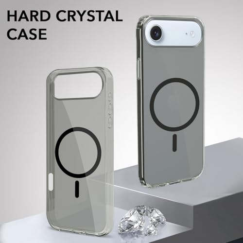 Image of Jkobi Lifetime Anti-Yellow MagSafe Compatible Clear Back Cover Case for Apple iPhone 17 Air (Sleek Hard Crystal | Shockproof and Camera Protection)