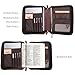 Polare Cowhide Leather Bible Cover Church Bag Bible Protective Book Holder Carrying Case Folder Organizer Portfolio (Coffee)
