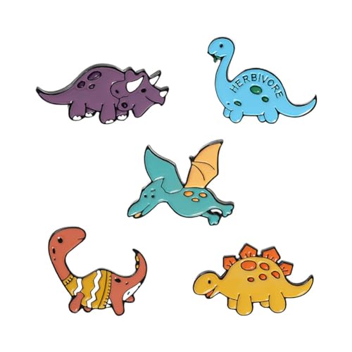 Pines esmaltados de dinosaurio, broches de depredador, insignias de solapa, broche de animales de dibujos animados, pines esmaltados de dinosaurio kawaii para chaquetas, bolsa de ropa, Metal