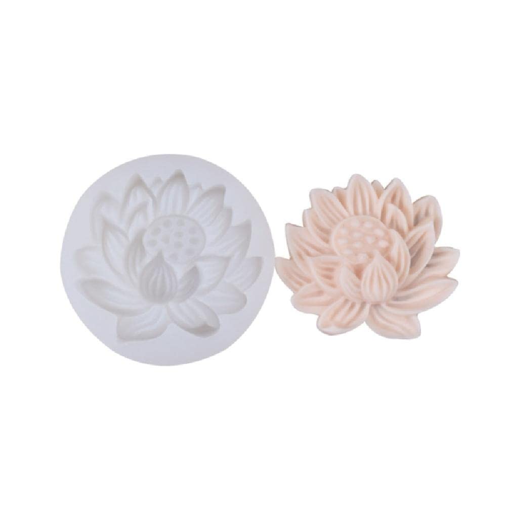 Stampo Per Candele A Fiore Di Loto - Silicone 3D, 9.9x9.9cm - Foto 8