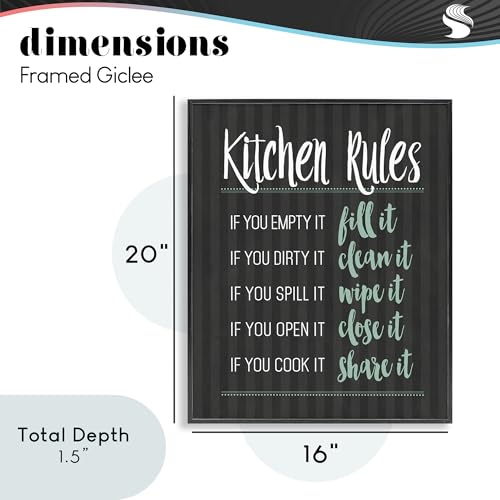 Kitchen Rules Impression giclée encadrée d'art Stupell Industries - 4