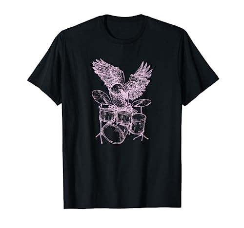 SEEMBO Eagle Playing Drums Drummer Drumming Musician Band T-Shirt