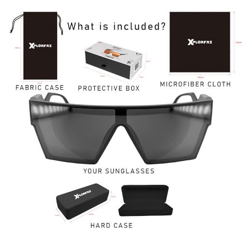 Polarized & Mirrored Black Square Sunglasses – TR90 Lightweight, 100% UV Protection, Flex Hinges, Black Frame, Black Lenses – Designed in Canada, Black and Black3