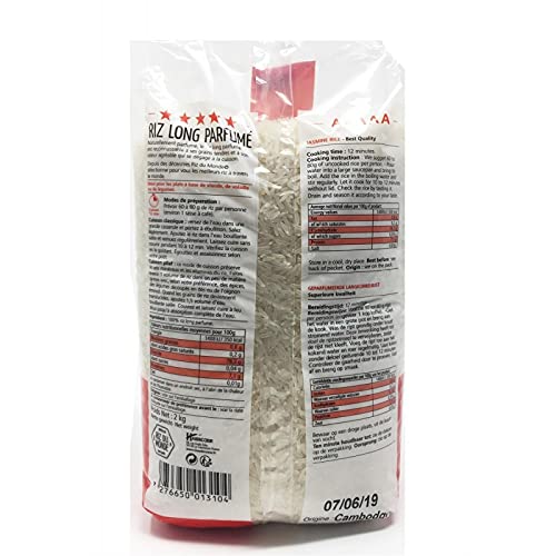 RIZ DU MONDE - Riz Long Parfumé Dragon 2Kg - Lot De 2