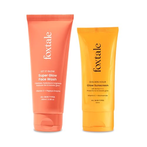 Foxtale Bright Start Duo | Super Glow Face Wash with Vitamin C & ...