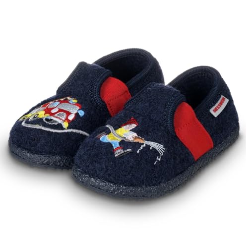 GIESSWEIN Kinderhausschuh Trulben - Warme Jungen Hausschuhe, Wollfilz...