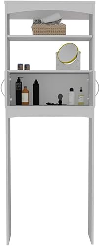 Miniatura 8 de Sobre el armario de inodoro Valentia, tres estantes, color blanco