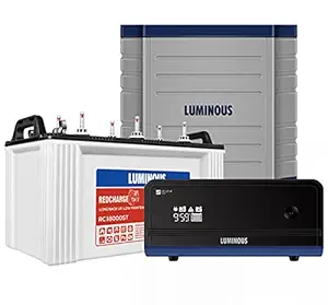 Luminous Inverter & Battery Combo with Trolley for Home, Office & Shops(Zelio+ 1100 Pure Sine Wave Inverter, Red Charge RC 18000ST 150Ah Short Tubular Battery & Trolley)