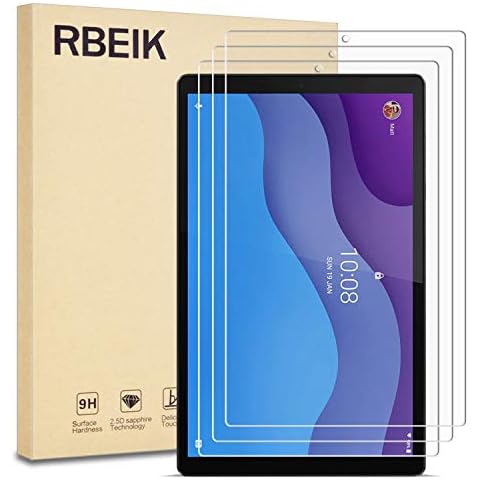 [3PACK] Lenovo Tab M10 HD 2020 Screen Protector, RBEIK 9H Hardness Tempered Glass Scratch Resistant Bubble Free Anti-Fingerprint Screen Protector for Lenovo Tab M10 HD [2nd Gen] 2020 (Model: TB-X306F) Cover