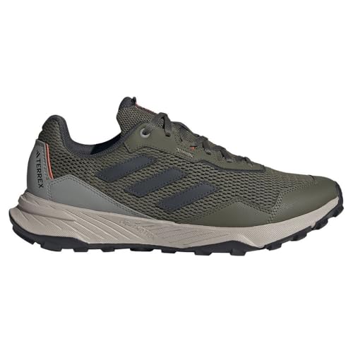 adidas Herren Tracefinder Trail Running Shoes Trailrunning-Schuhe, solid Grey/Carbon/Olive strata, 43 1/3 EU