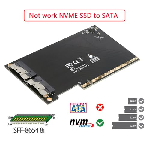 Image of 74Pin External Dual Slimline SFF-8654 8X to PCIE4.0 PCIE 16X Express 3.0 Raid Card VROC Raid0 Hyper Adapter