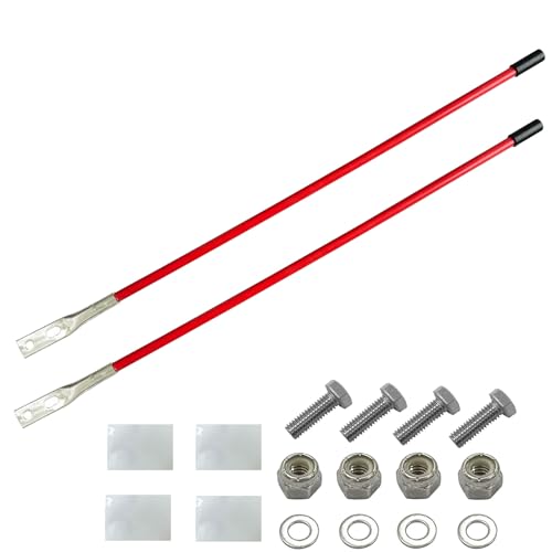FINALAWOLF Snow Plow Blade Markers Guides Kit 304 Stainless Steel Joint 27'' Upgraded Thickened Material High Visibility Never Break Never Rust Fit for Most Snow Plow,ATV Plow Markers (Red)