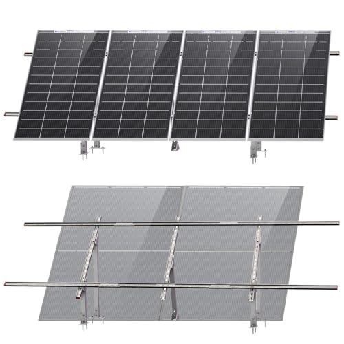 ECO-WORTHY Upgraded Solar Ground Mount Adjustable Multi-Pieces Solar Panel Mounting Brackets Kit System for 4pcs 200W/3pcs 300W/2pcs 400W Solar Panels