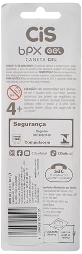 CIS Caneta Gel BPX - Azul - Blister com 1 unidade