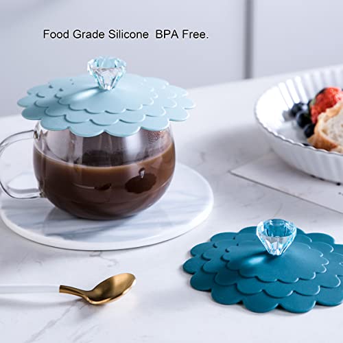 Extra Large Silicone Mug Lid - Tea, Coffee, Universal Cup Lids - Outdoor Drink Cover - Thumbnail 6