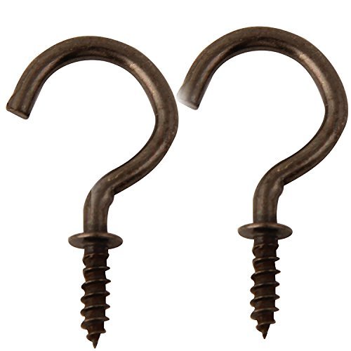 Ganchos de latón envejecido de 32 mm para tazas de café, 20 unidades