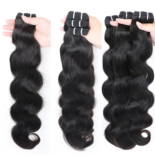 Gruby Wiązki włosów typu Body Wave 1/3 12–30 cali Malezja Ludzkie włosy dla Daily(26 28 30)