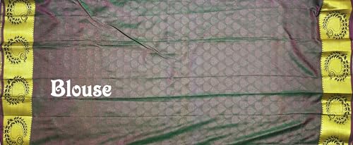 Image of VFCollections Women's Kanchipuram Silk Pure Pattu Sarees With Blouse