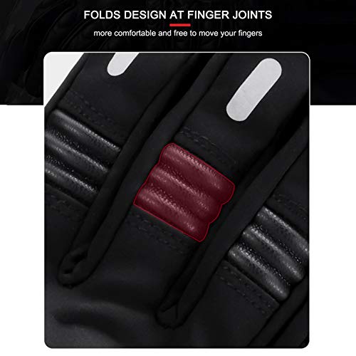 Zwbfu de inverno espessadas com tela sensível ao toque. Pontas dos dedos antiderrapantes resistentes