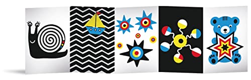 Tummy Time!: A High-Contrast Fold-Out Book with Mirror for Babies