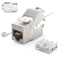 deleyCON Keystone Modul CAT 6a Jack STP RJ45 500MHz 10 Gbit/s, 4 Stück – Ansicht 2
