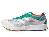 Schnürverschluss adidas Herren Adizero Adios 7 Sneaker, Weiß getönt/Silber Metallic, 47 EU
