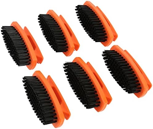 GreatNeck 19025 Fingernail Brushes, Red Hard Bristle Nail Brushes (6 Pk) | Professional Quality, Ideal for Mechanics and Gardeners, Men and Women | Convenient Handle for Deep Nail Cleaning