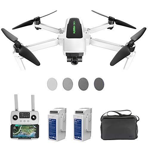 HUBSAN Zino 2 Plus 4K Drone 60fps UHD Camera 3-Axis Gimbal 9KM Transmission GPS FPV RC Quadcopter, Auto Return Home Brushless Motor 35mins Flight Time, Two Batteries, ND Filter Sets Included