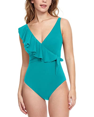 Maillot de bain une pièce Profile by Gottex Tutti Frutti col en V et épaules dénudées pour femme